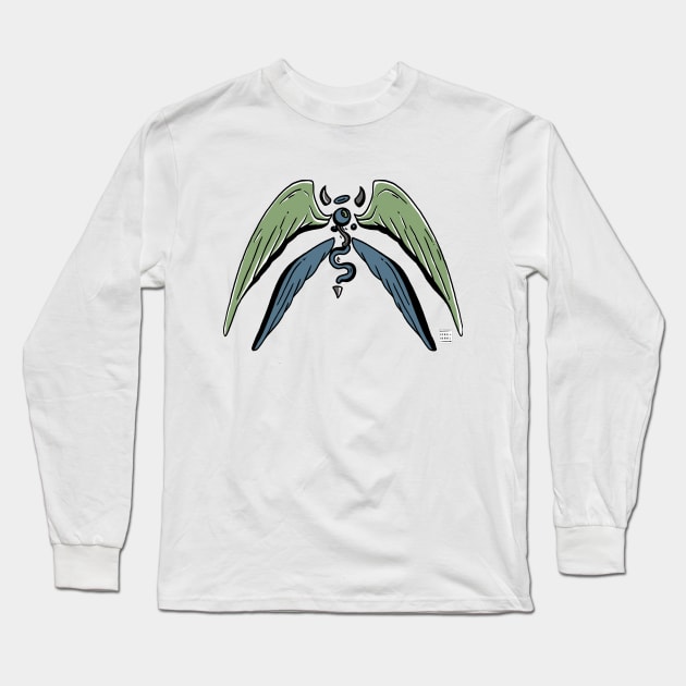 Mellow Cool Angel Eye Long Sleeve T-Shirt by kenallouis